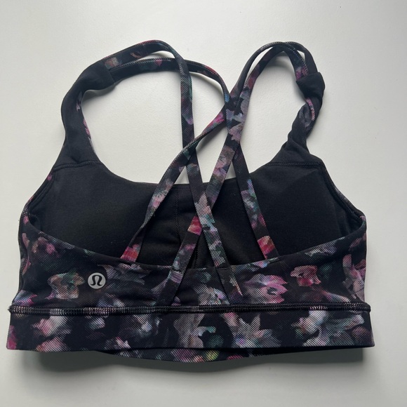 Lululemon Energy Bra Medium Support B-D Cup Activate Floral Multi Size 4 - Picture 2 of 4